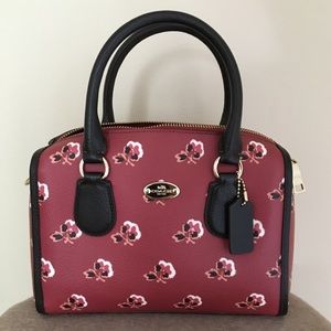 COACH red blossom satchel style bag